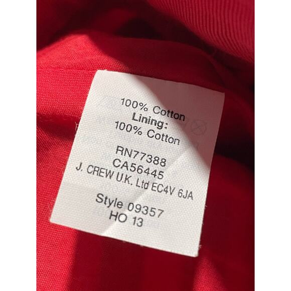 NWT J Crew Factory Pleated Knee Length Skirt Womens 6 Red Striped 09357 MSRP $70 - Picture 8 of 9